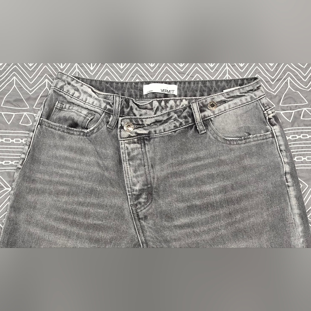 Vervet Kassie Boyfriend Crossover Jeans In Grey Size 26 - Picture 5 of 9